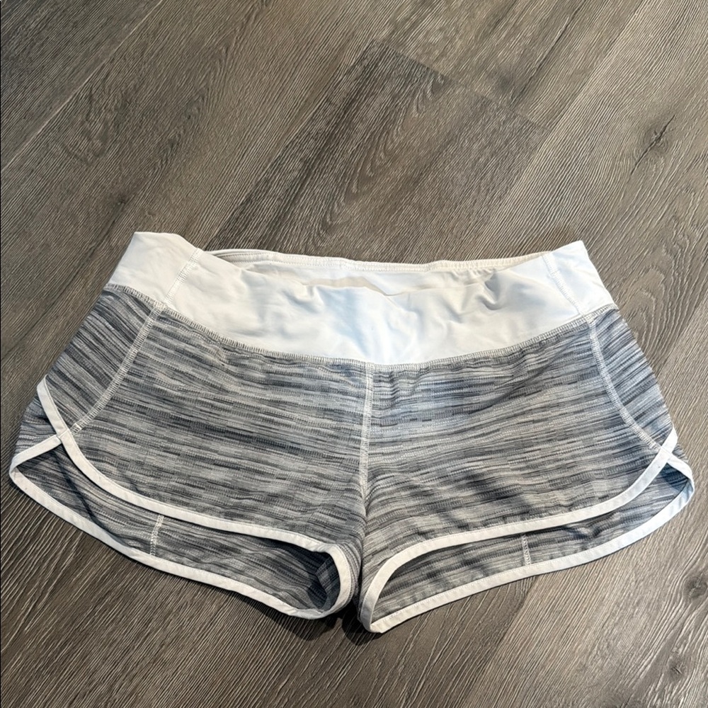 Women's Gray and White Shorts